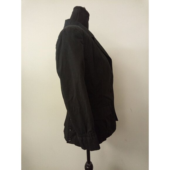 Express Black Button Up Blazer Size 8 Left Chest Pocket - Picture 4 of 7